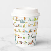 Gobelets En Papier Tasses en papier - Alphabet (Verso)