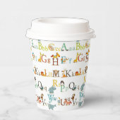 Gobelets En Papier Tasses en papier - Alphabet (Droite)