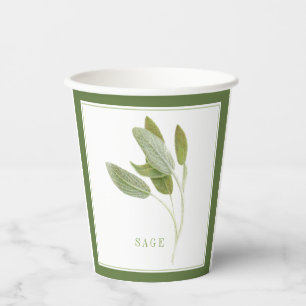 Gobelets En Papier TASSES EN PAPIER AU THYM FRAIS - Vert