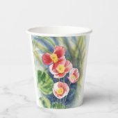 Gobelets En Papier tasses en papier avec design floral (Verso)
