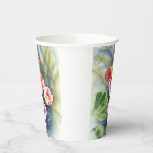 Gobelets En Papier tasses en papier avec design floral (Gauche)