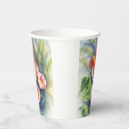 Gobelets En Papier tasses en papier avec design floral (Droite)