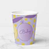 Gobelets En Papier Tasses en papier "Baby Golden Footprints" 8 oz. (Verso)