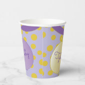Gobelets En Papier Tasses en papier "Baby Golden Footprints" 8 oz. (Droite)