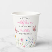 Gobelets En Papier Tasses en papier Baby shower Fleur sauvage ressort (Recto)