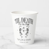 Gobelets En Papier Tasses en papier de mariage de fête drôles jusqu'à (Recto)