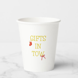 Gobelets En Papier Tasses en papier de Noël Cadeaux en remorque