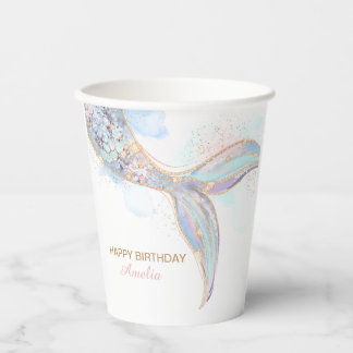 Gobelets En Papier Tasses en papier de sirène, décoration d'anniversa