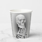 Gobelets En Papier Tasses en papier d'Halloween squelette (Gauche)