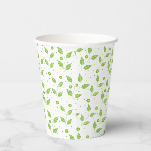 Gobelets En Papier Tasses en papier "Feuilles verts/jaunes passover"  (Droite)
