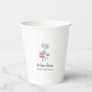 Gobelets En Papier Tasses en papier Fleur de l'amour Fleur sauvage