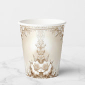 Gobelets En Papier Tasses en papier Fleurs d'Ivoire (Recto)