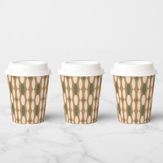 Gobelets En Papier Tasses en papier géométriques rétro