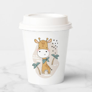 Gobelets En Papier Tasses en papier girafe