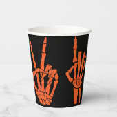 Gobelets En Papier Tasses en papier Halloween à mains squelettes (Verso)
