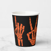 Gobelets En Papier Tasses en papier Halloween à mains squelettes (Gauche)