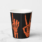 Gobelets En Papier Tasses en papier Halloween à mains squelettes (Droite)