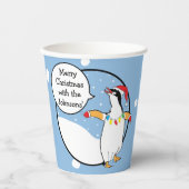 Gobelets En Papier Tasses en papier "Happy Penguin" 8 oz. (Recto)