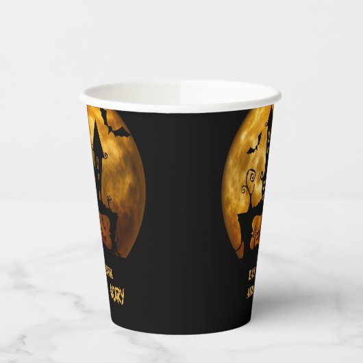 Gobelets En Papier Tasses en papier Haunted Maison éffrayante Hallowe (Gauche)