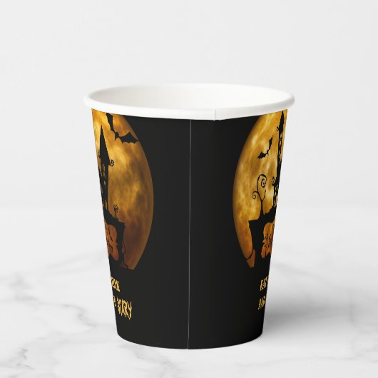 Gobelets En Papier Tasses en papier Haunted Maison éffrayante Hallowe (Droite)