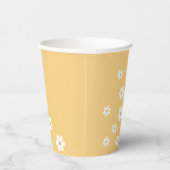 Gobelets En Papier Tasses en papier jaune Super Retro Daisy (Droite)