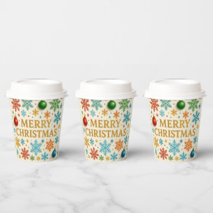 Gobelets En Papier Tasses en papier Joyeux Noël.