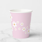 Gobelets En Papier Tasses en papier lilas Super Retro Daisy (Gauche)