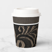 Gobelets En Papier Tasses en papier lin et dentelle (Verso)