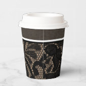 Gobelets En Papier Tasses en papier lin et dentelle (Droite)