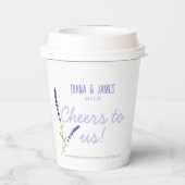 Gobelets En Papier Tasses en papier Mariage lavande (Verso)