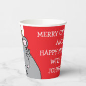 Gobelets En Papier Tasses en papier "Merry ChristMouse" 8 oz. (Gauche)