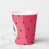 Gobelets En Papier Tasses en papier "Parapluie de pastèque" 8 oz. (Verso)