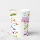 Gobelets En Papier Tasses en papier "Parti Chanukah" 8 oz. (Gauche)
