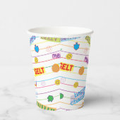 Gobelets En Papier Tasses en papier "Parti Chanukah" 8 oz. (Droite)