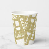 Gobelets En Papier Tasses en papier "Passover Gold" 8 oz. (Droite)