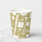 Gobelets En Papier Tasses en papier "Passover Gold" 8 oz. (Recto)