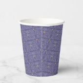 Gobelets En Papier Tasses en papier "Passover Gold Star/Purple" 8 oz. (Droite)