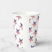 Gobelets En Papier Tasses en papier patriotiques étoile drapeau améri (Gauche)