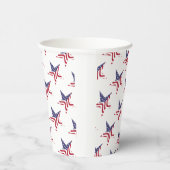 Gobelets En Papier Tasses en papier patriotiques étoile drapeau améri (Droite)