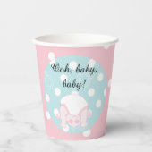 Gobelets En Papier Tasses en papier "Pink/Blue BABY" 8 oz. (Recto)