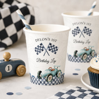 Gobelets En Papier Tasses en papier pour 1er anniversaire de voiture