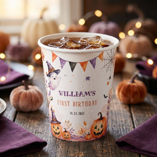 Gobelets En Papier Tasses en papier pour anniversaire Halloween Citro