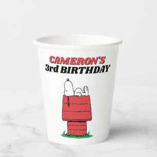 Gobelets En Papier Tasses en papier pour anniversaire Peanuts Snoopy
