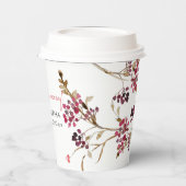 Gobelets En Papier Tasses en papier pour Baby Shower d'automne | Baie (Gauche)