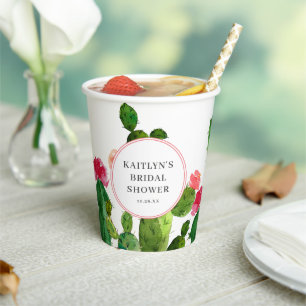 Gobelets En Papier Tasses en papier pour Baby Shower de Jardin de Cac