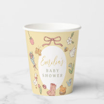 Tasses en papier pour Baby Shower Jardin de Contes