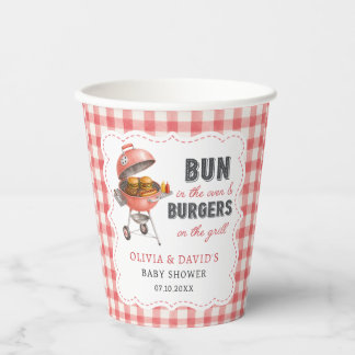 Gobelets En Papier Tasses en papier pour Baby Shower Red Gingham Burg