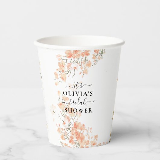 Gobelets En Papier Tasses en papier pour douche de mariée (Recto)