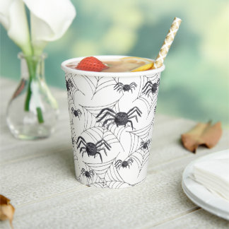 Gobelets En Papier Tasses en papier pour fête d'Halloween aquarelle a