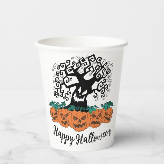 Gobelets En Papier Tasses en papier pour halloween (Recto)